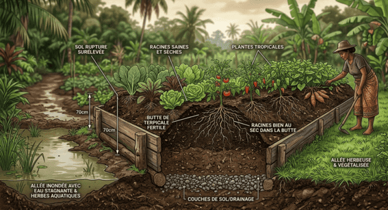 Coupe-transversale-dune-planche-surelevee-tropicale